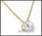 Preview: Brillant Anhänger & Kette 585 Gold, 1,28ct, River E